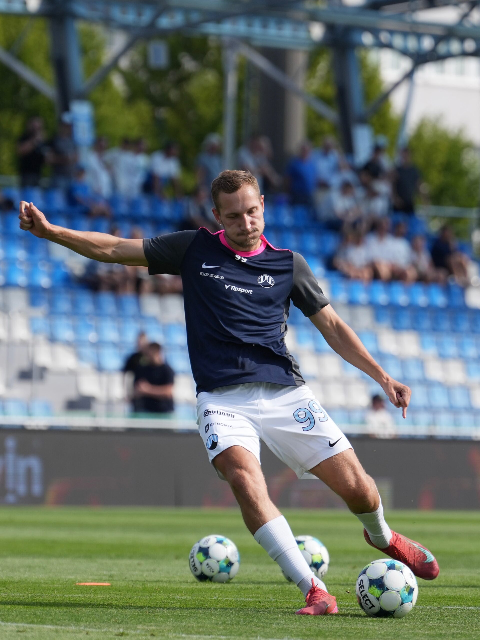 Raimonds Krollis przed meczem FK Mladá Boleslav – FC Slovan Liberec w 1. kolejce Chance Ligi 2025/26.